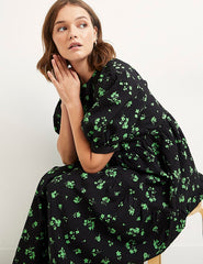 Black Natalie Green Rochelle Midi Dress