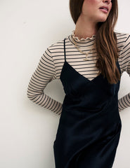 Black Melina Midi Dress