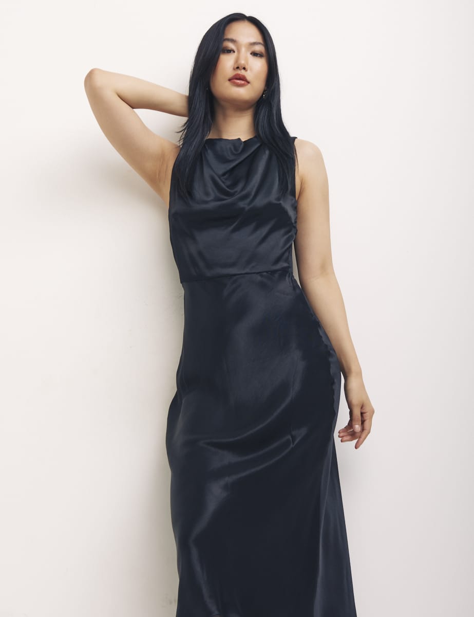 Black Frances Midi Dress