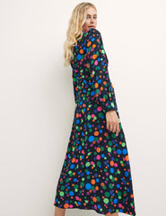 Multi Disco Spot Siri Midi Dress