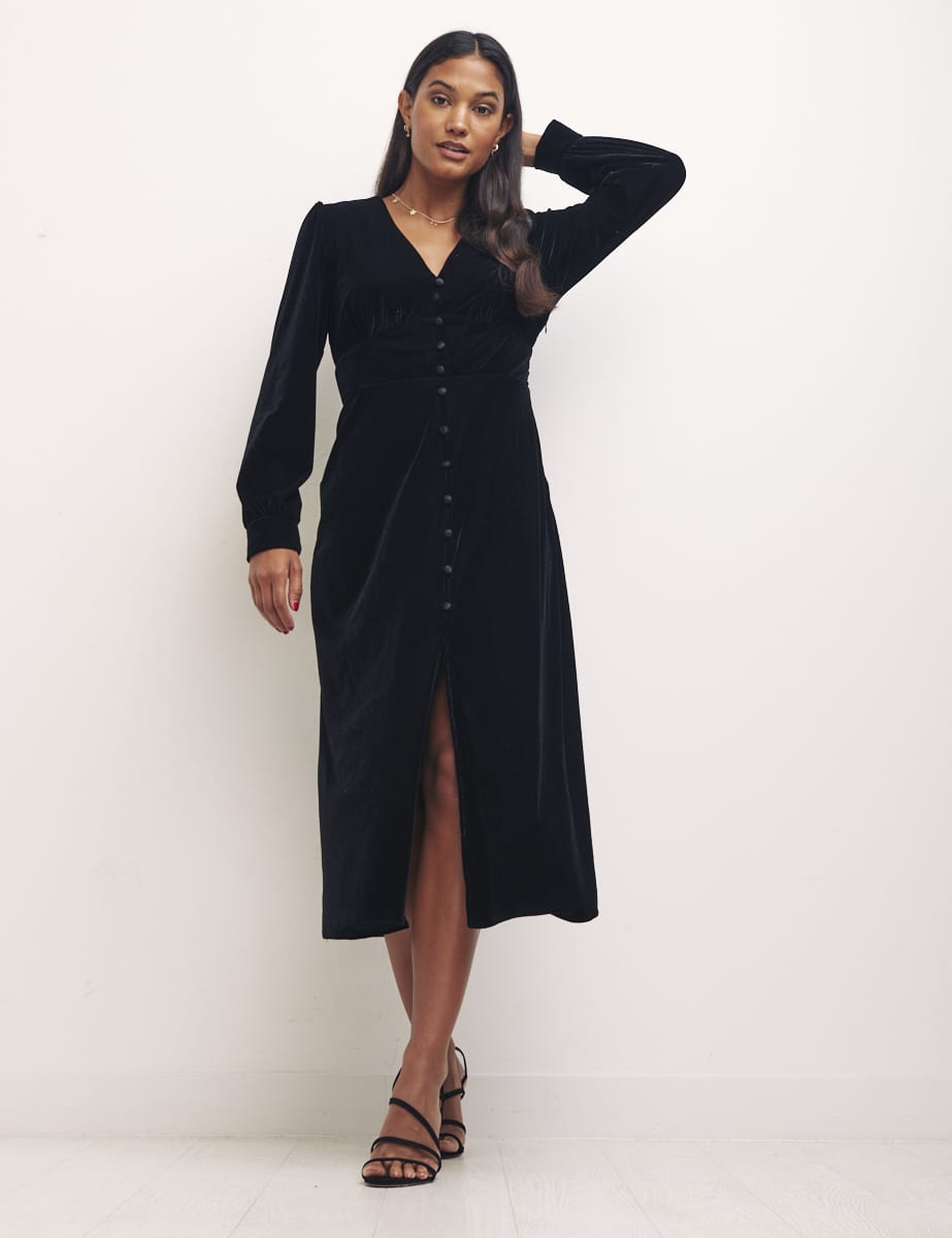 Black Siri Midi Dress