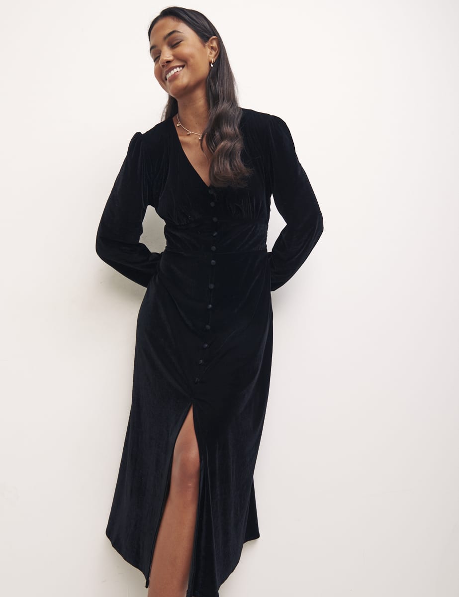 Black Siri Midi Dress