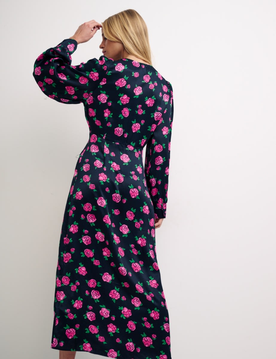 Blush Floral Pink Tasha Midi Dress