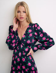 Blush Floral Pink Tasha Midi Dress