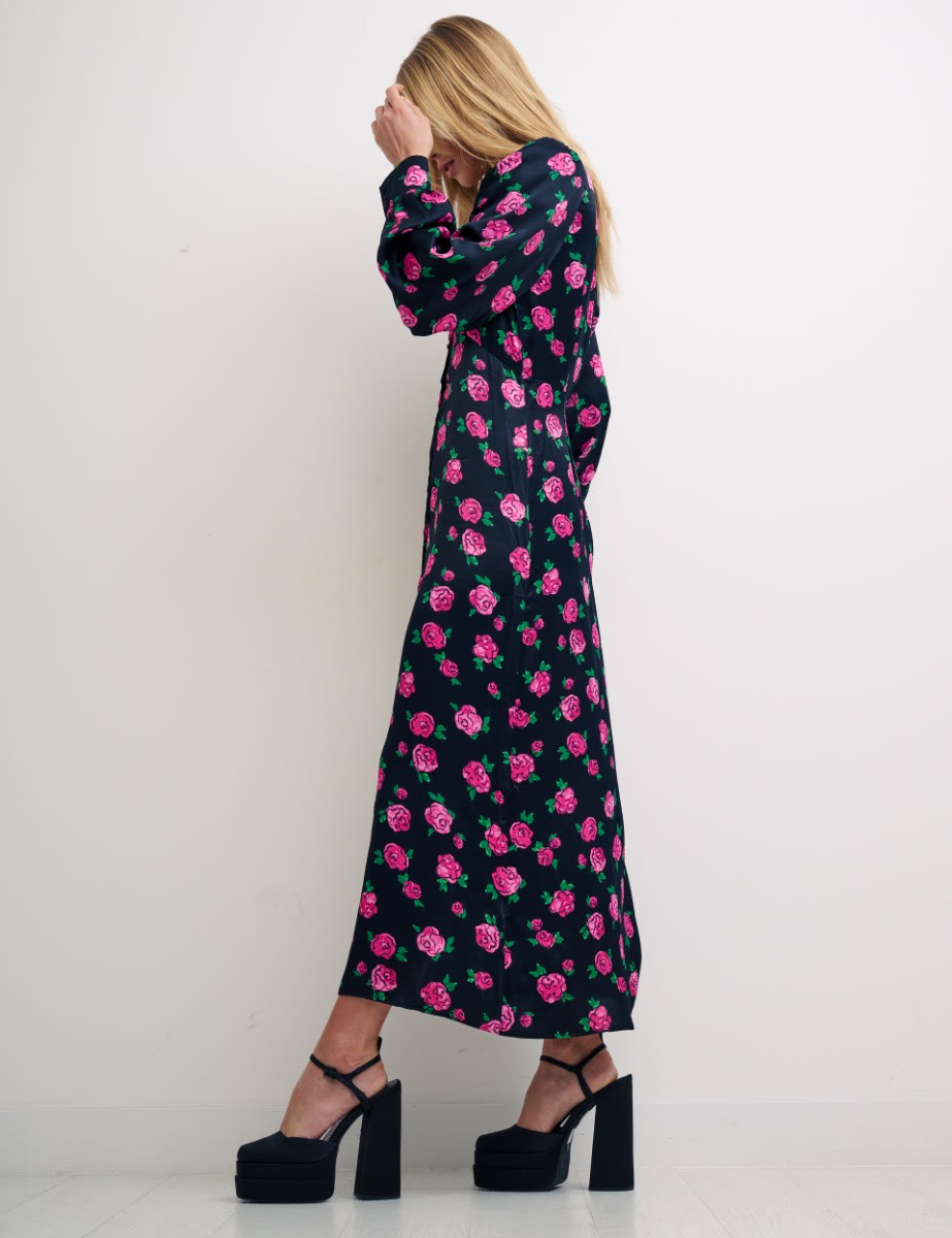 Blush Floral Pink Tasha Midi Dress