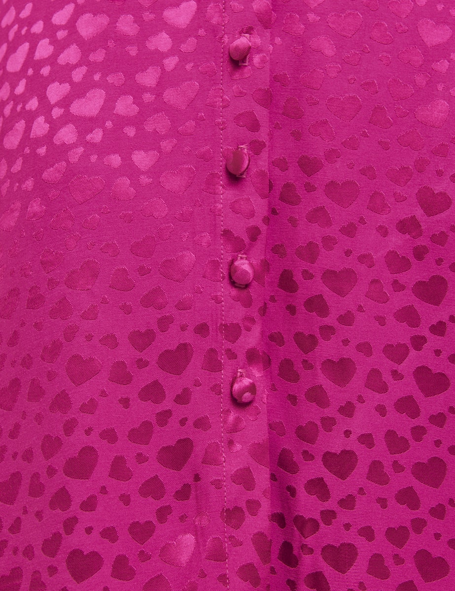 Heart Jaquard Pink Tasha Midi Dress