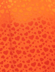 Heart Jaquard Orange Fleur Mini Dress