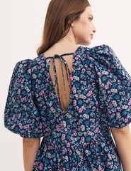 Navy Ditsy Floral Vienna Mini Dress