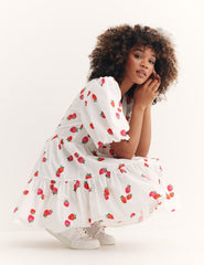 Cream Conversation Print Vienna Mini Dress