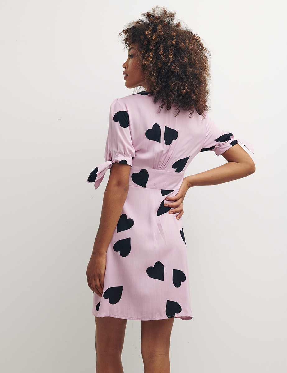 Lilac Conversation Print Alexis Mini Dress