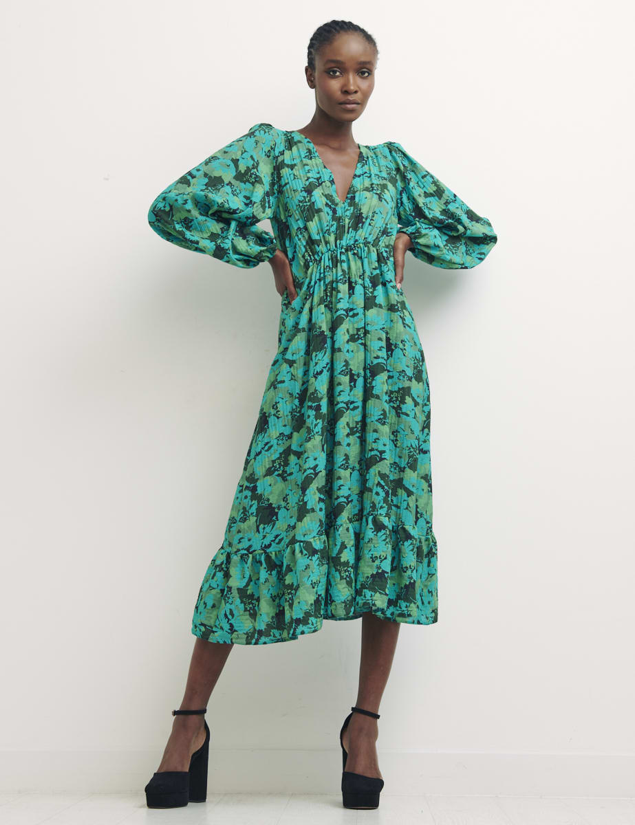Freya Floral Green Ammie Midi Dress