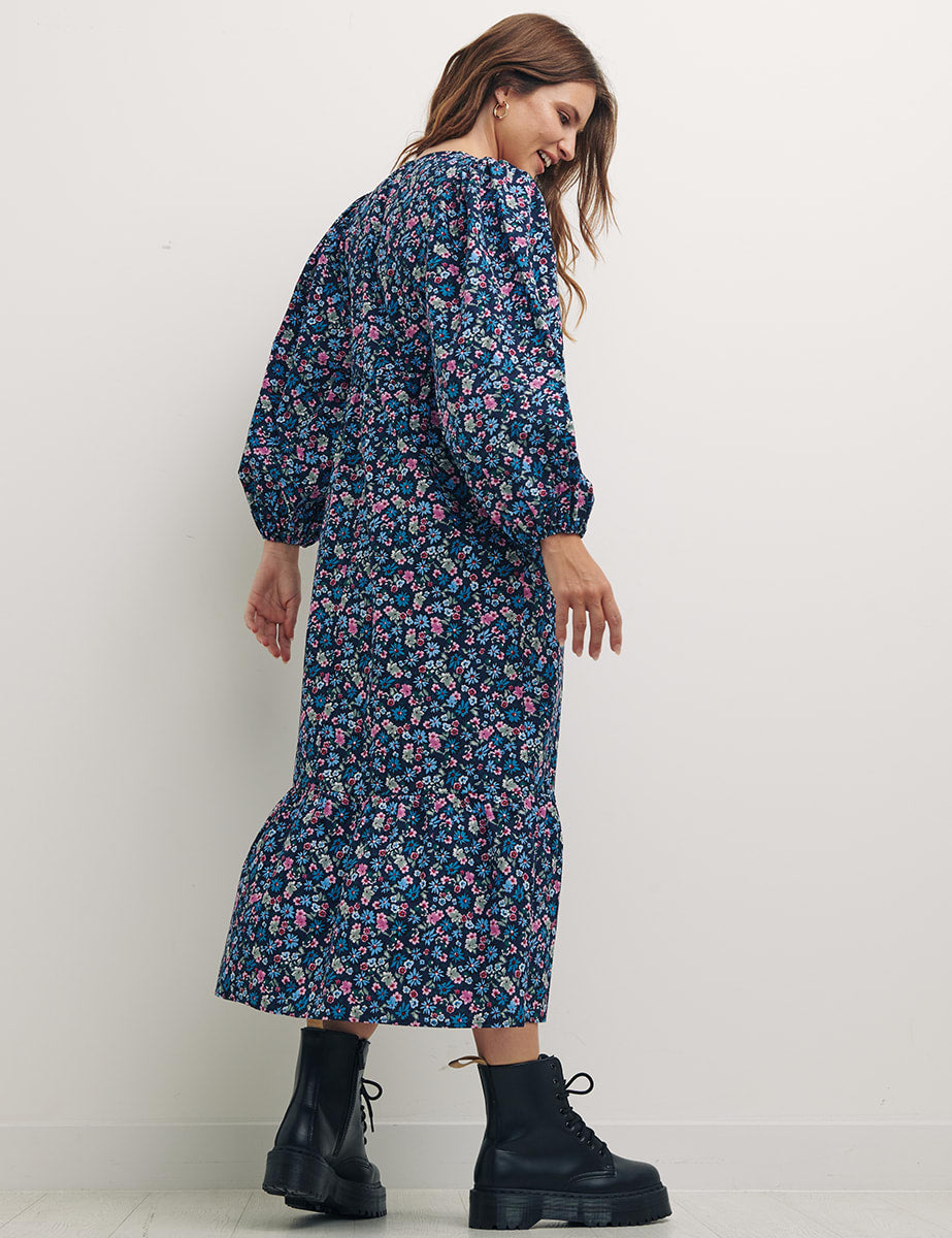 Multi Francesca Floral Nora Midi Dress