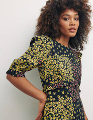 Multi Lizzie Patchwork Felicia Midi Dress