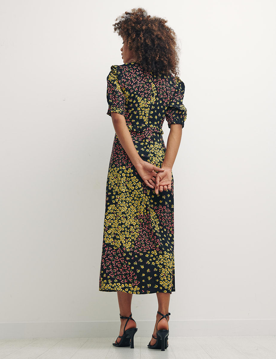 Multi Lizzie Patchwork Felicia Midi Dress