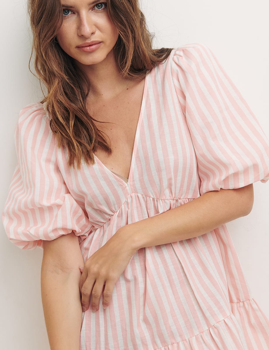 Pink Reece Stripe Vienna Mini Dress