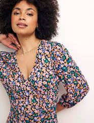 Multi Floral Hadley Midi Jersey Dress