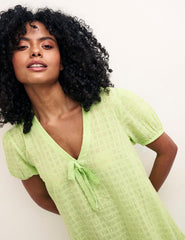 Neon Green Lupin Smock Mini Dress