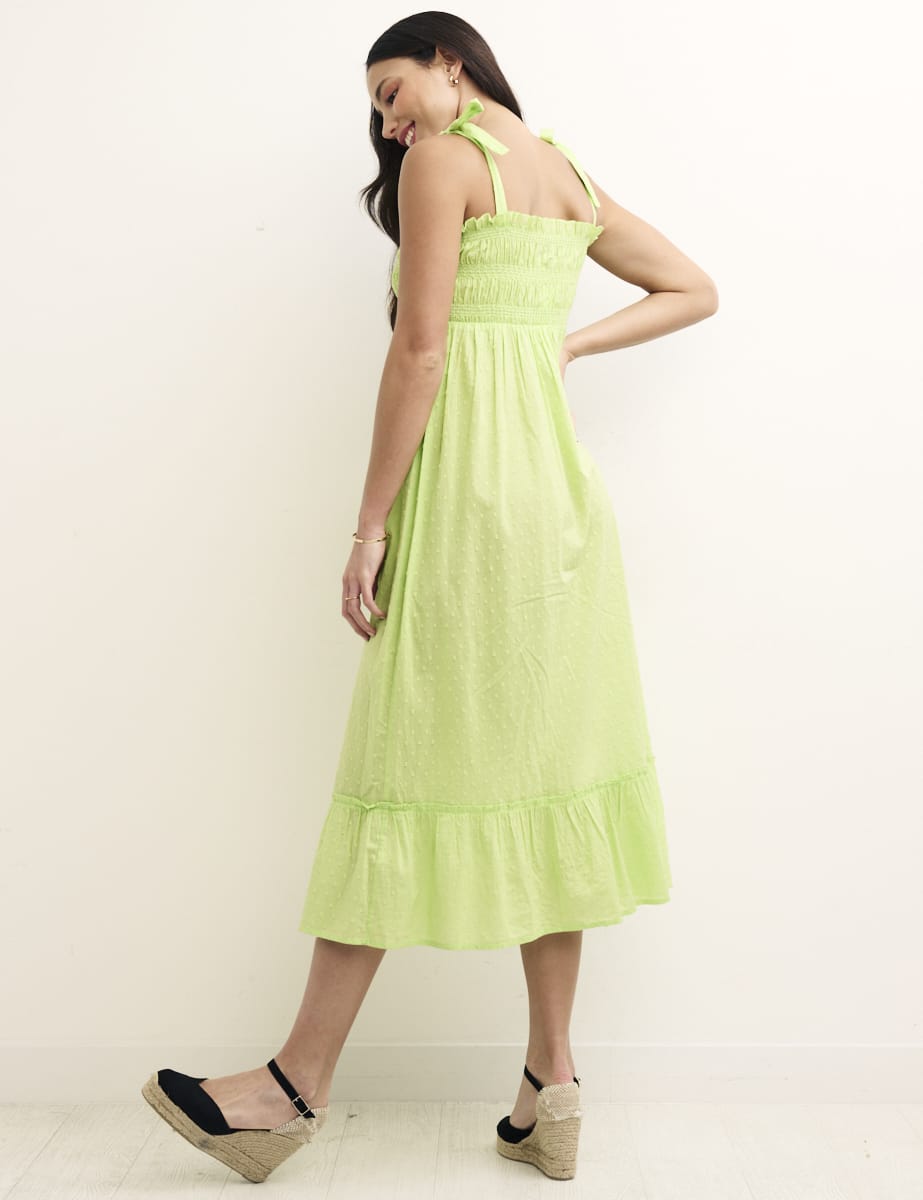 Neon Green Millie Smock Midaxi Dress