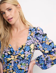 Rosie Long Sleeve Floral Midi Dress
