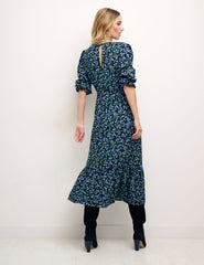 Alora Black Cherry Petite Selena Midi Dress