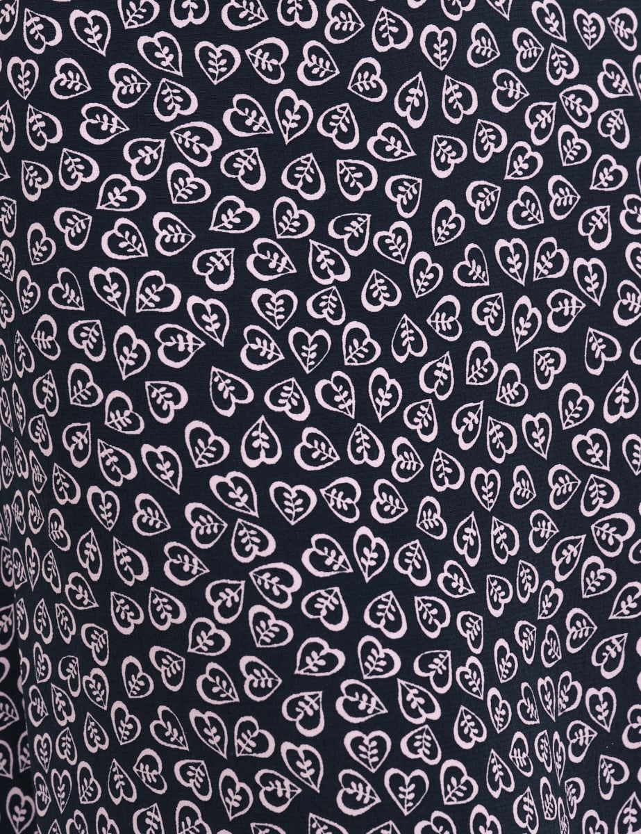 Eloise Heart Black Felicia Midi Dress