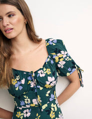 Green Floral Pippa Midi Dress