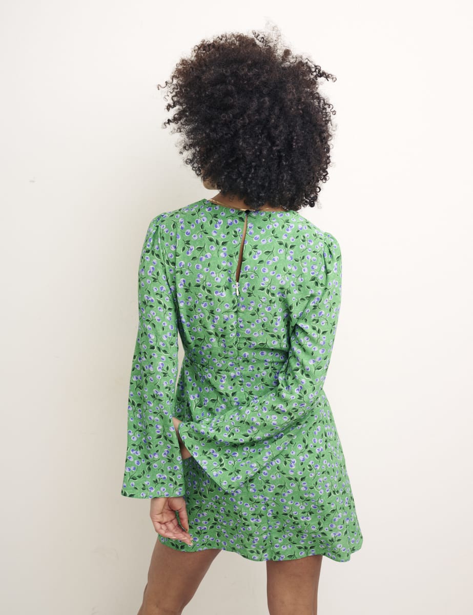 Alora Cherry Green Mikhalia Mini Dress