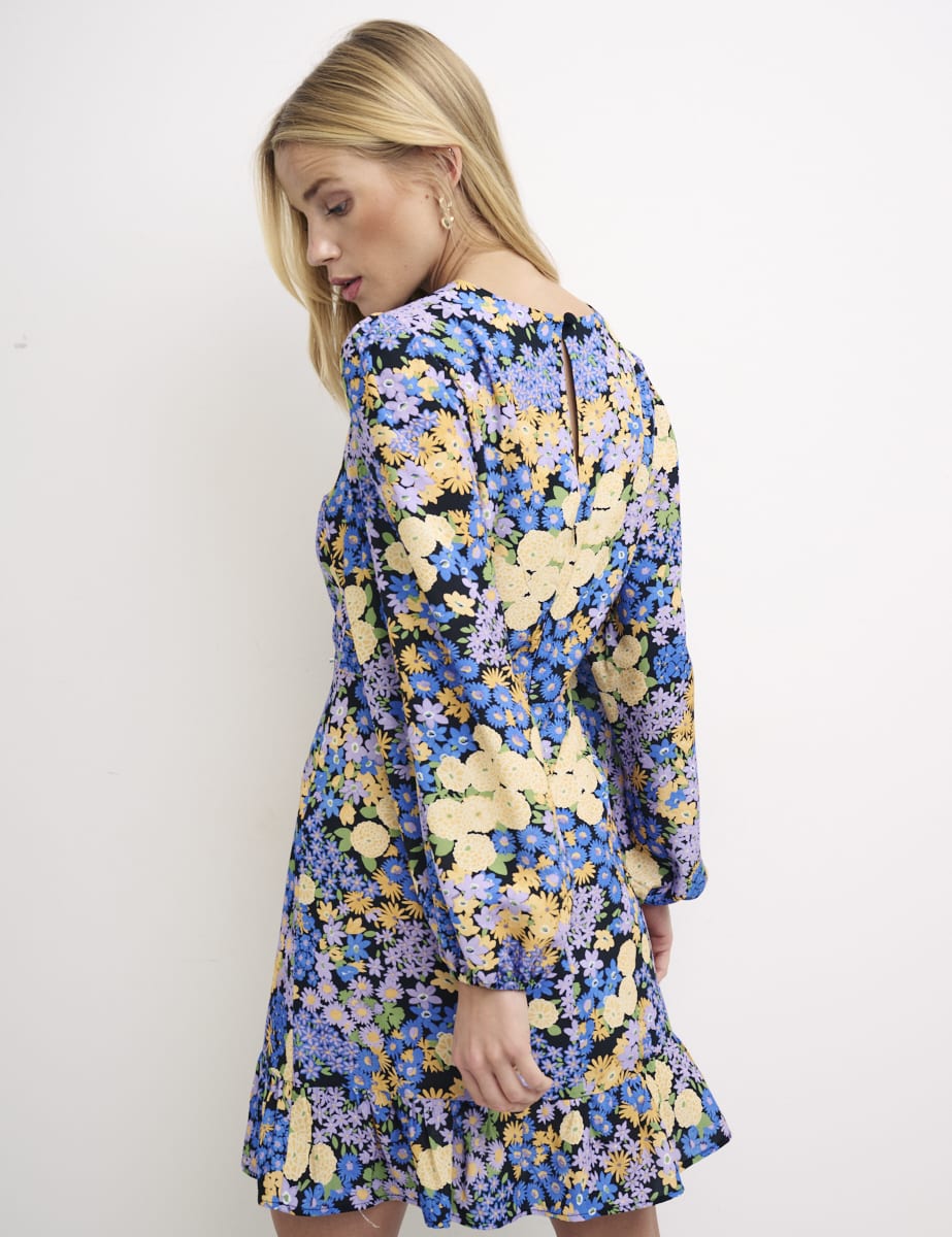 Floral Petite Serena Long Sleeve Mini Dress