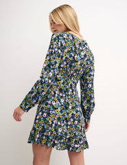 Safran Multi Floral Tash Mini Dress