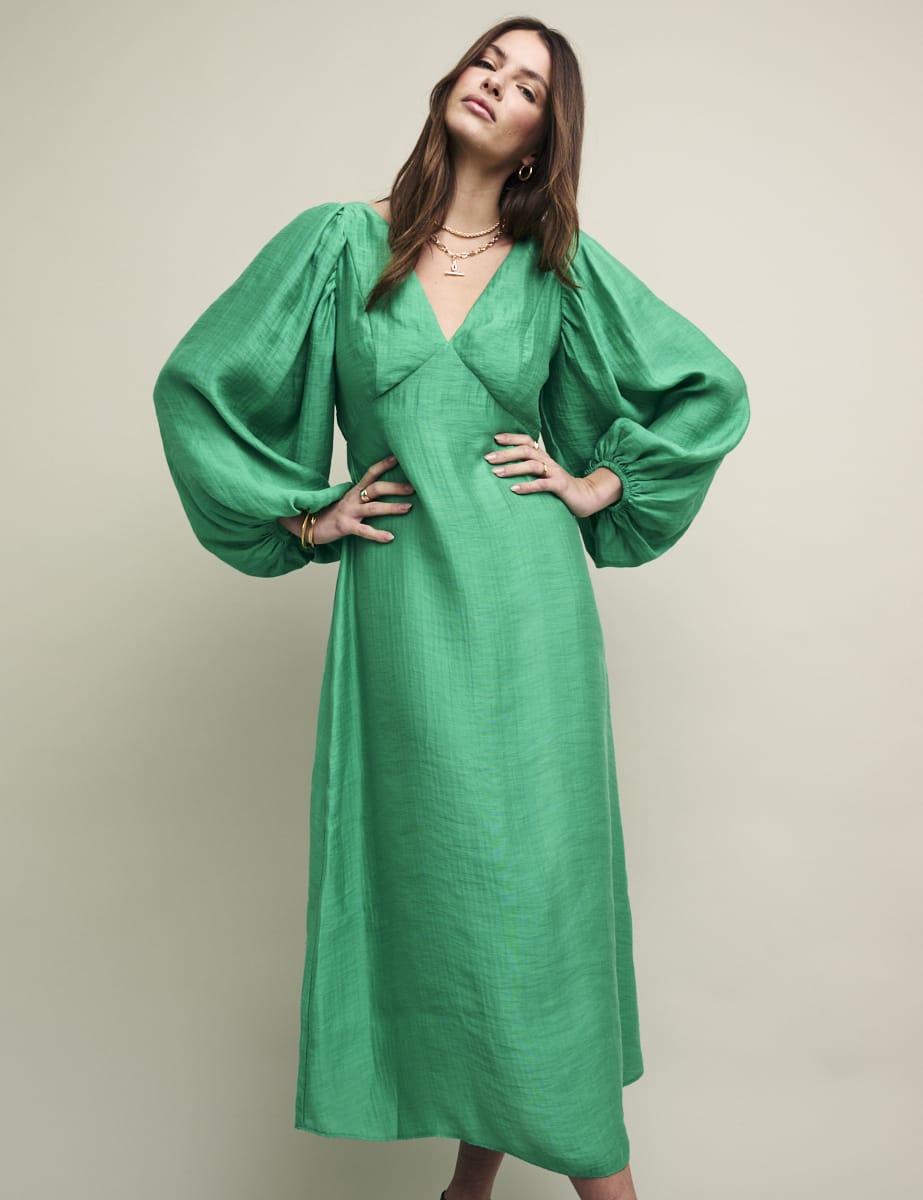 Green Zendaya Midi Dress