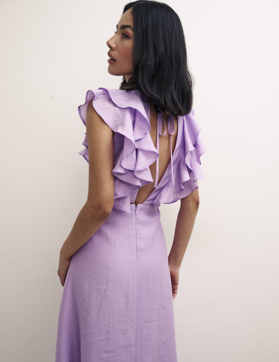 Lilac Petite Midi Dress
