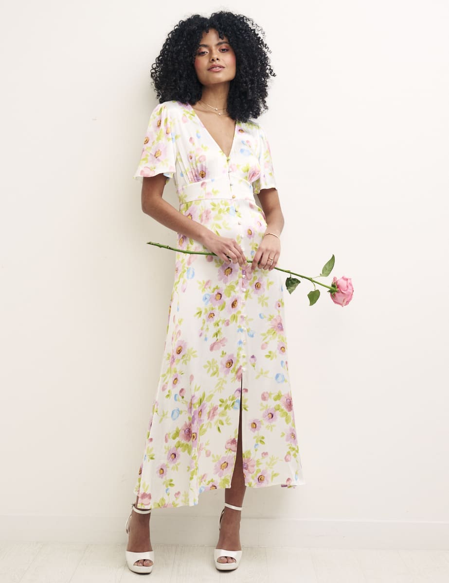 Floral Bridesmaids Erin Midaxi Dress