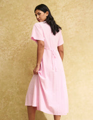 Pink Gingham Primrose Midi Dress