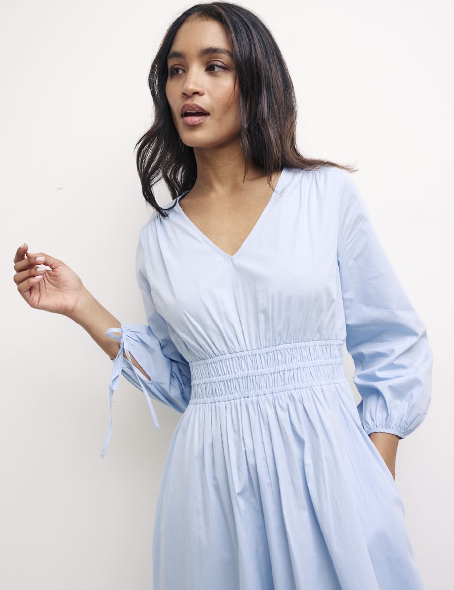 Blue Cassie Midi Dress