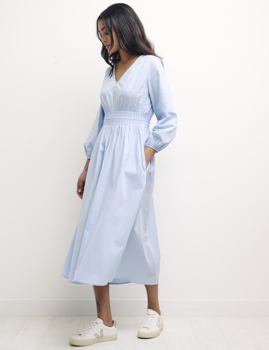 Blue Cassie Midi Dress