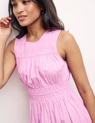 Pink Elora Sleeveless Midi Dress