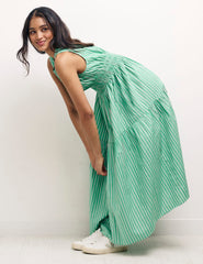 Green/Pink Stripe Elora Sleeveless Dress