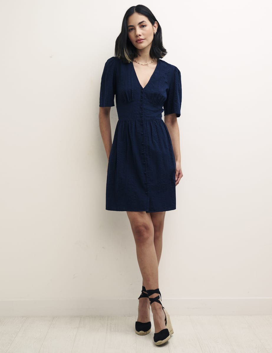 Navy Mietta Mini Dress
