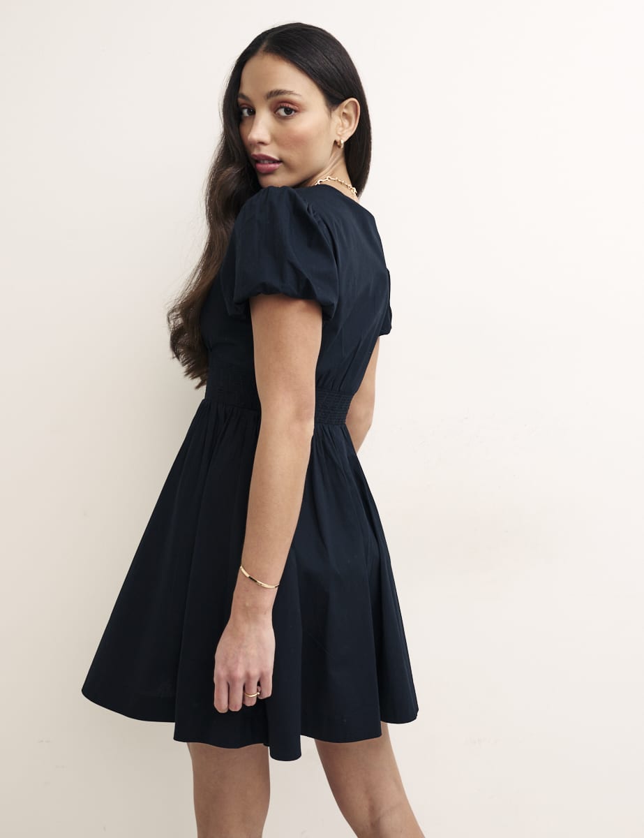 Black Jewel Mini Skater Dress