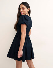Black Jewel Mini Skater Dress