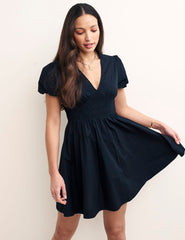 Black Jewel Mini Skater Dress