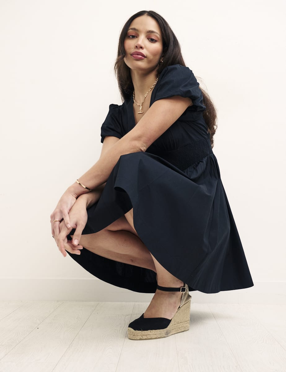 Black Jewel Mini Skater Dress