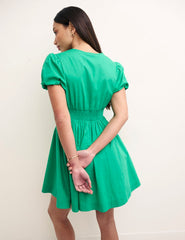 Green Jewel Mini Skater Dress