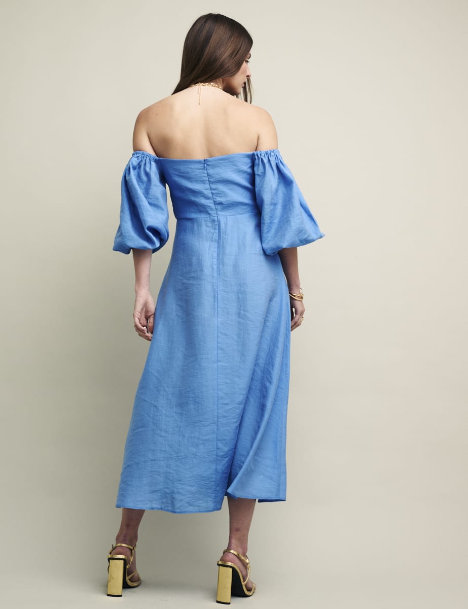 Blue Maxine Midi Dress