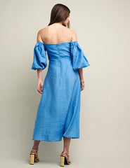 Blue Maxine Midi Dress