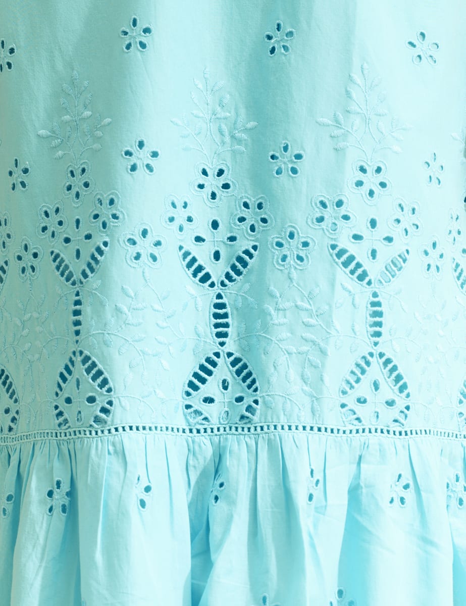 Blue Cross Over Halter Neck Tabitha Midi Dress