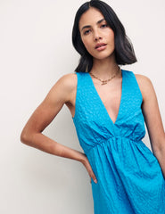 Blue Amy Sleeveless Midi Dress