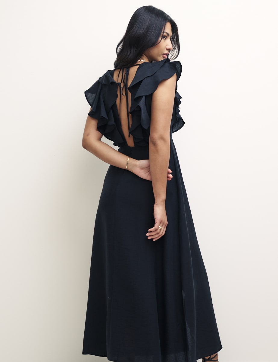 Petite Black Coco Midaxi Dress