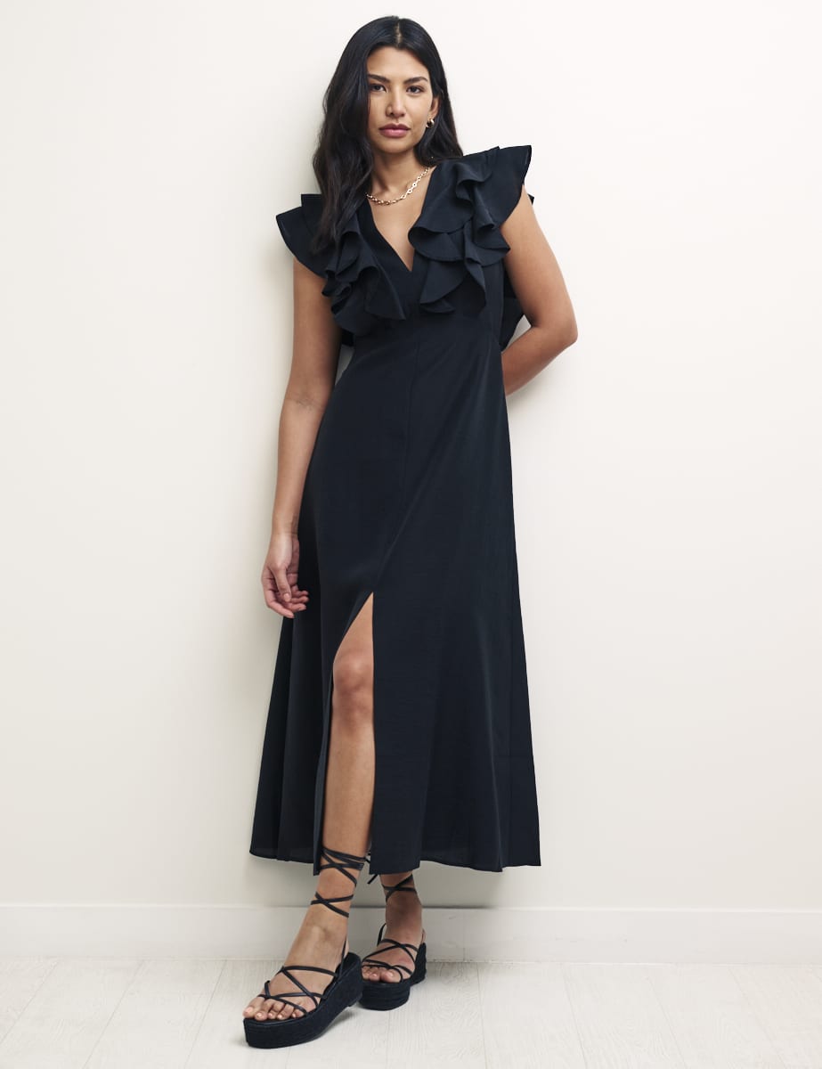 Petite Black Coco Midaxi Dress