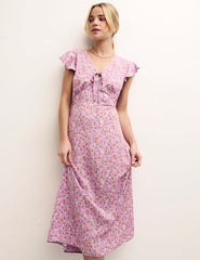 Scattered Heart Print Lily Midi Dress